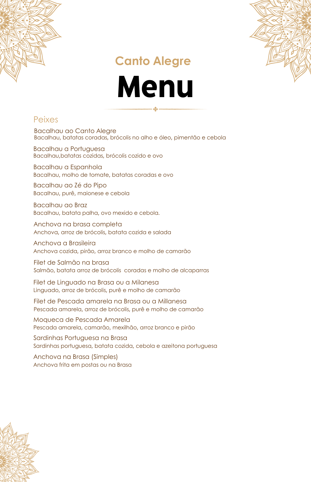 Cardápio, página 2